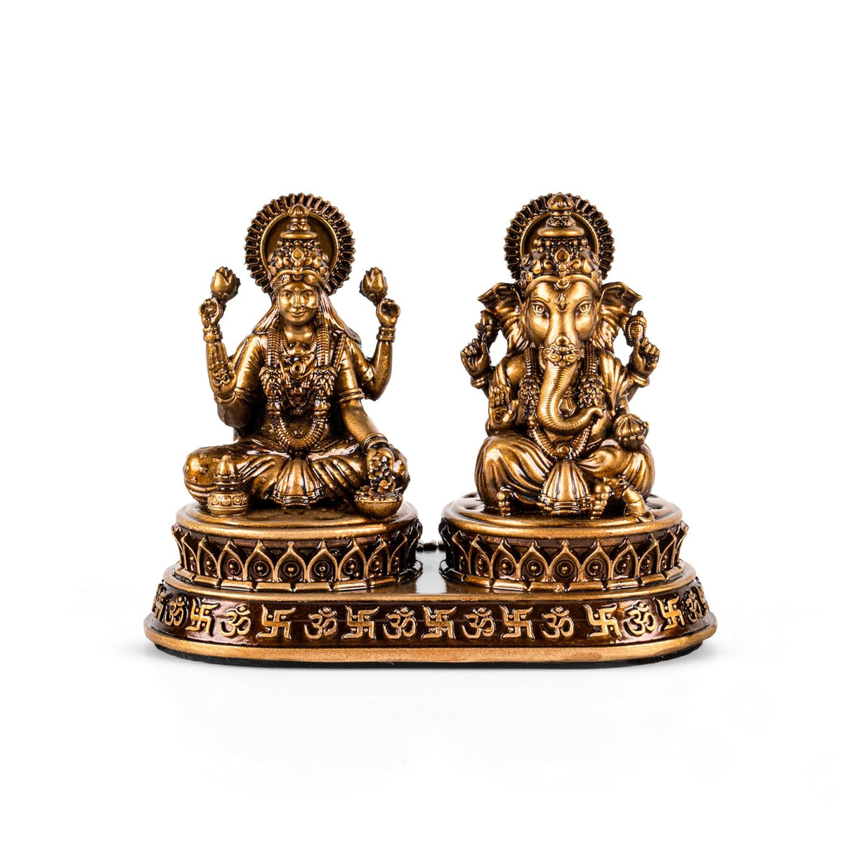 Laxmi Ganesh Idol Set - Resin Murti, 4 Inch