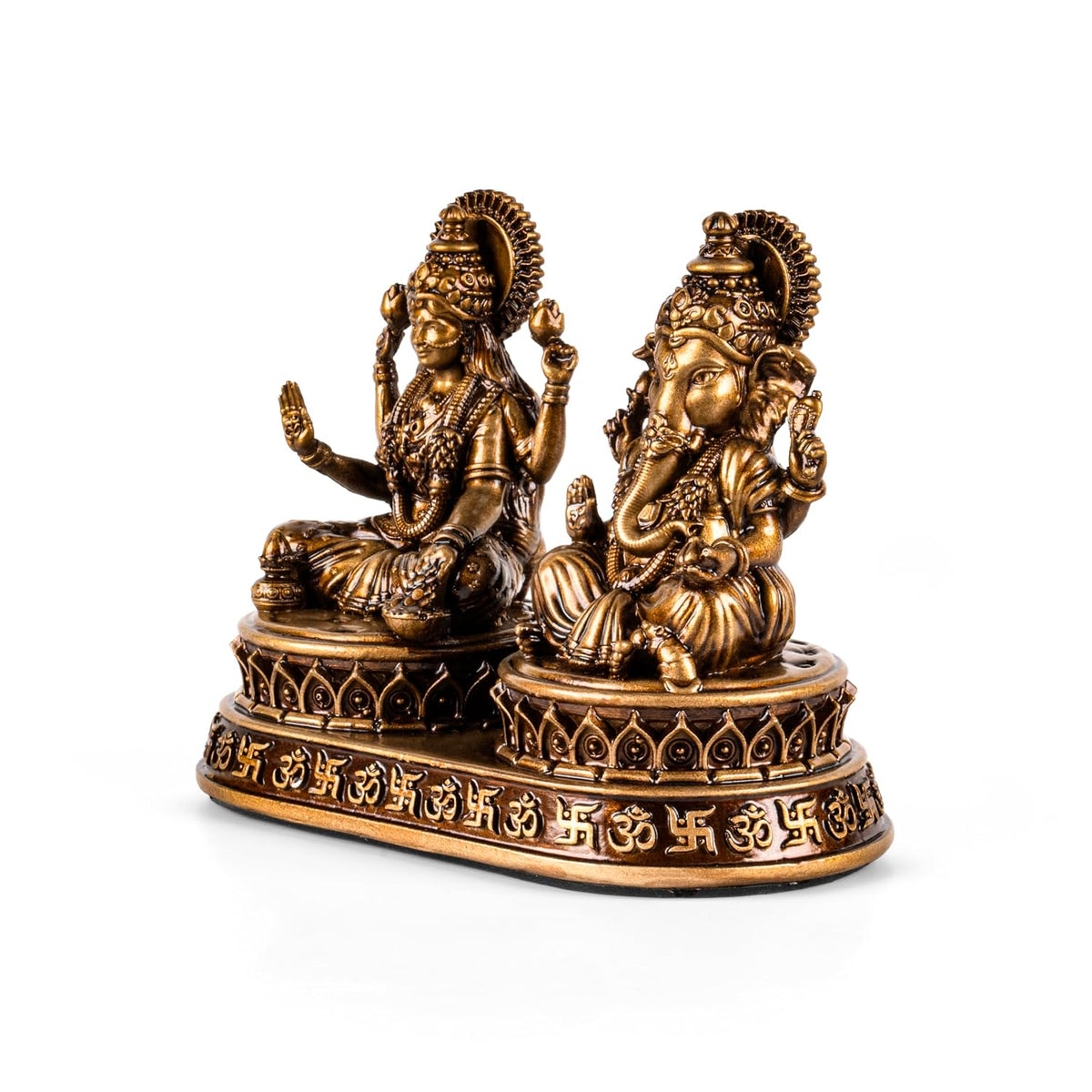 Laxmi Ganesh Idol Set - Resin Murti, 4 Inch