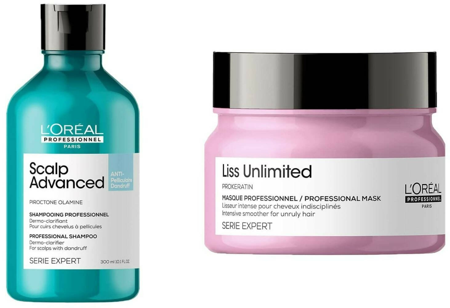 L'OrŽal Paris Scalp Advanced Anti - Dandruff Dermo - Clarifier Shampoo & Liss Unlimited Hair Mask - Mytrendzcart