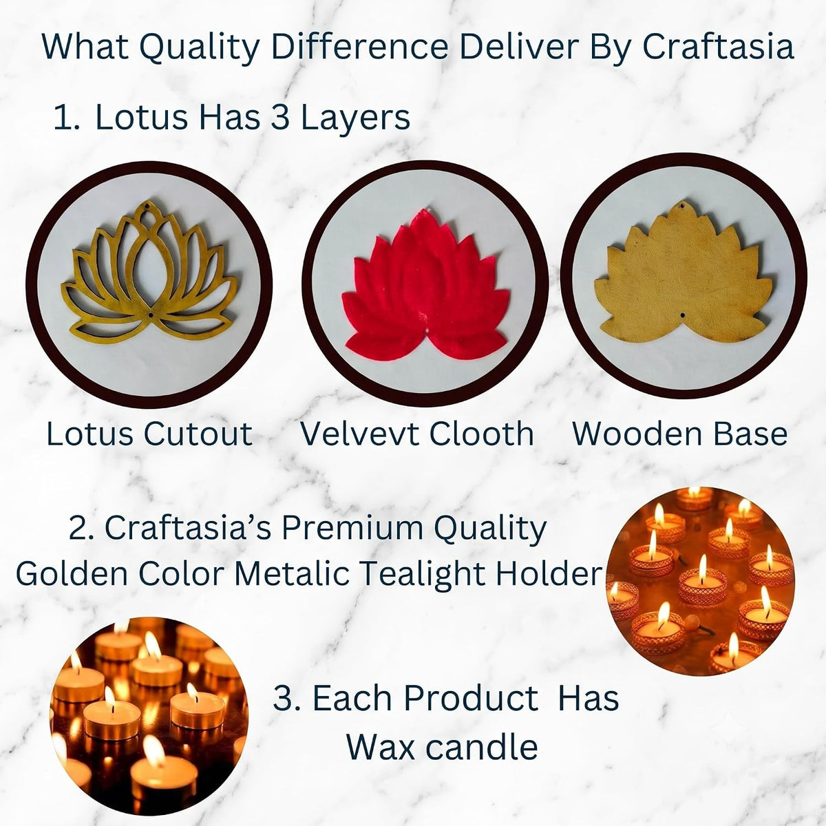 Lotus Floor Rangoli Tealight Holders (Set of 6)