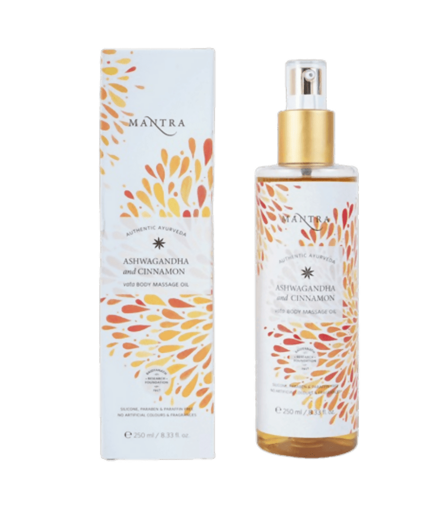Mantra Herbal Ashwagandha & Cinnamon Vata Body Massage Oil - Mytrendzcart