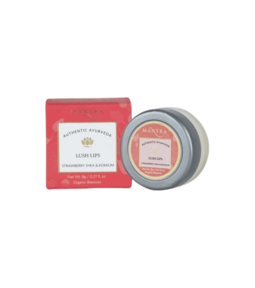 Mantra Herbal Lush Lips Strawberry, Shea & Kokkum - Mytrendzcart
