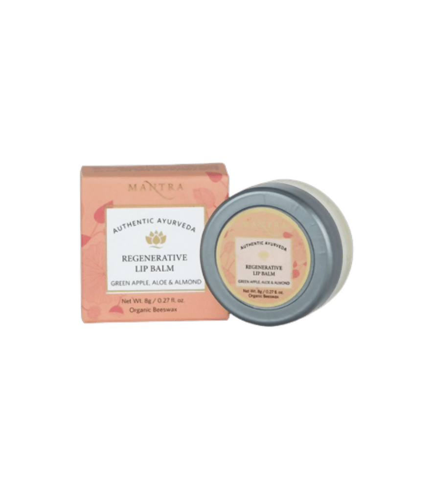 Mantra Herbal Regenerative Lip Balm Green Apple, Aloe & Almond - Mytrendzcart