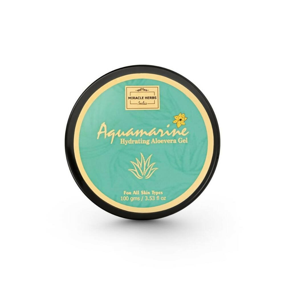 Miracle Herbs Aquamarine Hydrating Aloevera Gel Nourished & Moisturized, Non - Sticky - Green - Mytrendzcart