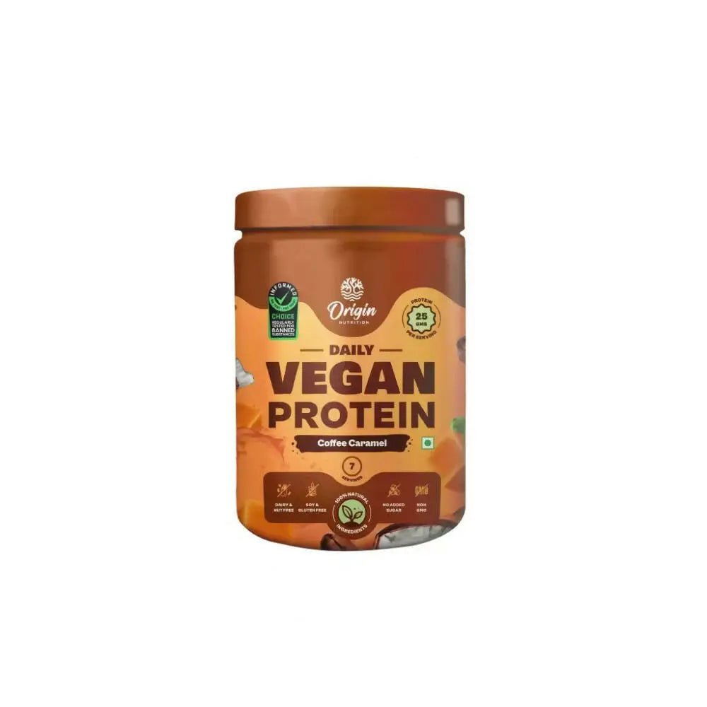 Origin Nutrition Daily Vegan Plant Protein Powder - Coffee Caramel - Mytrendzcart
