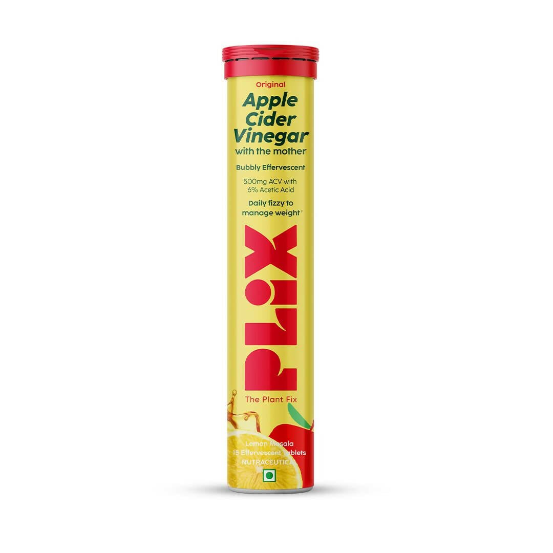 PLIX The Plant Fix Apple Cider Vinegar Effervescent Tablet with Mother - Lemon Masala - Mytrendzcart