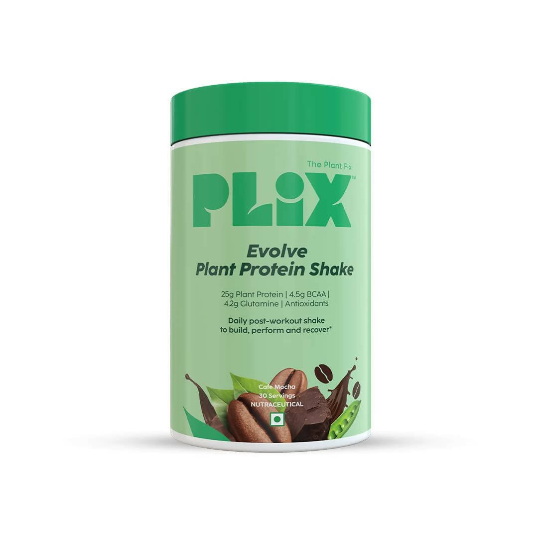 PLIX The Plant Fix Evolve Plant Protein Shake Powder - Cafe Mocha - Mytrendzcart