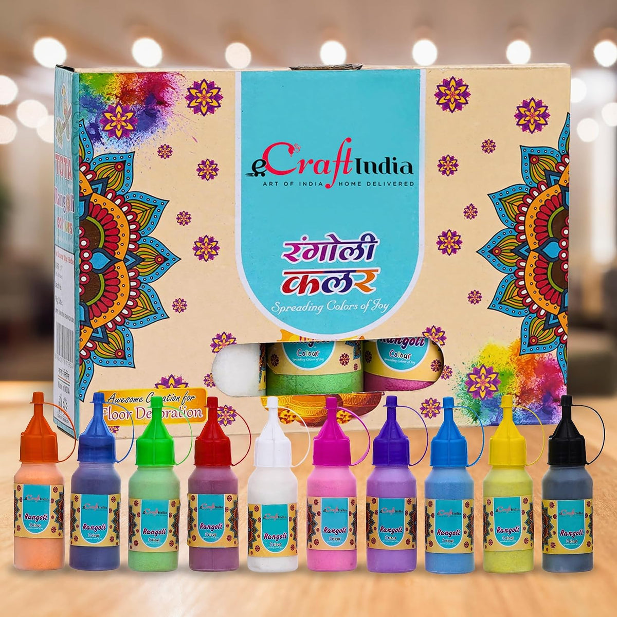 Rangoli Colour Bottles (Set of 10)