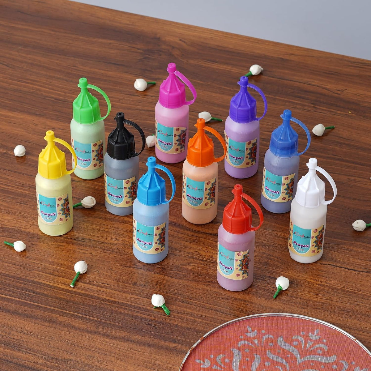 Rangoli Colour Bottles (Set of 10)