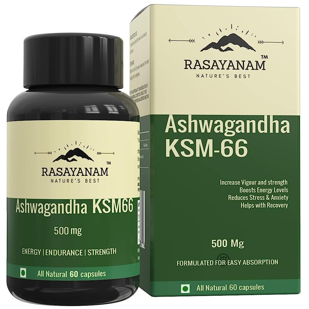 Rasayanam Ashwagandha KSM - 66 Capsules - Mytrendzcart