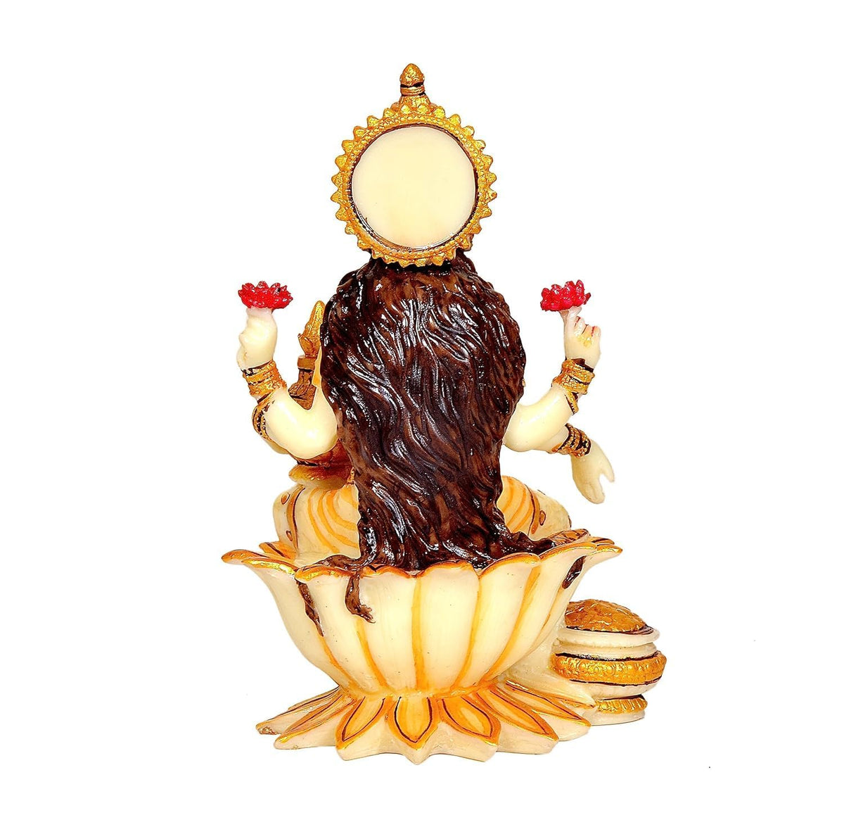 Handcrafted Resin Lakshmi & Ganesha Idol - 7 Inch