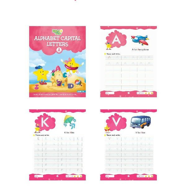 Rising Star Alphabet Capital & Small Letter Writing Practice Books Set for Kids| Set of 3| Ages 3 - 6 Years - Mytrendzcart