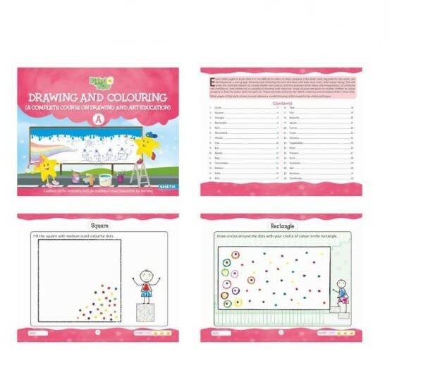 Rising Star Kids Learning Drawing, Colouring & Art Activity Book for Nursery Set of 2| Learn To Colour| Paper Folding Activity Book| Ages 3 - 4 Years - Mytrendzcart