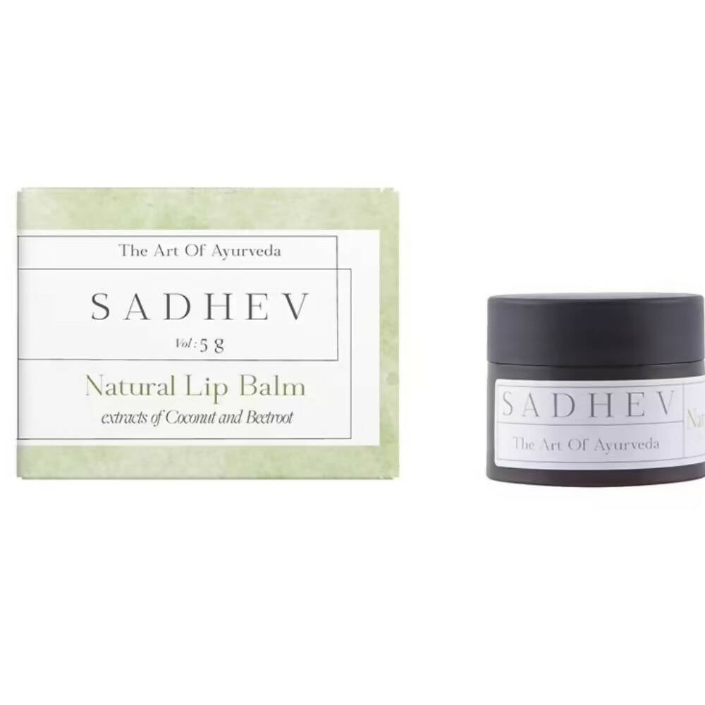 Sadhev Ayurvedic Natural Lip Balm - Beetroot & Coconut - Mytrendzcart