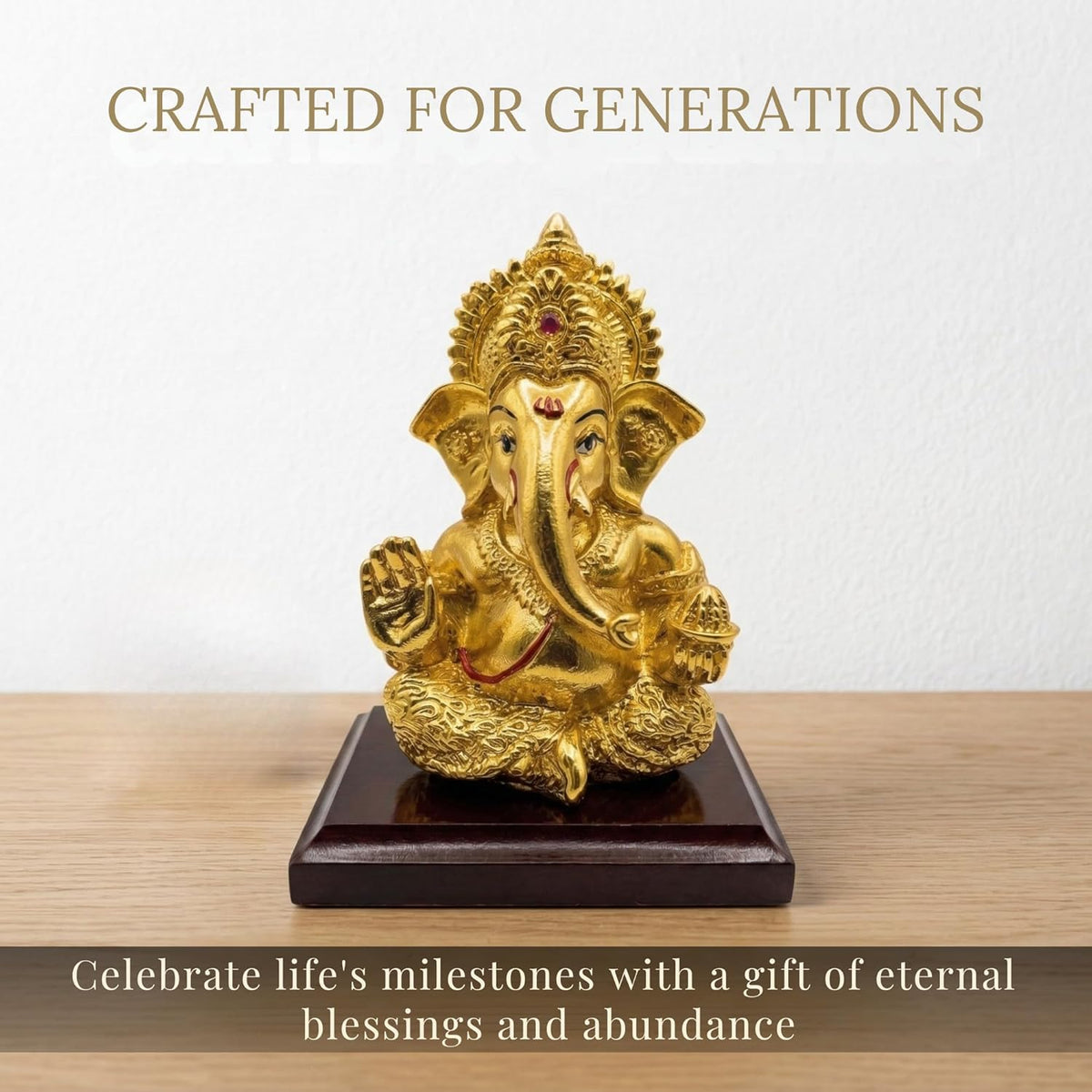 Silver Plated Ganesha Idol - Anti-Tarnish Murti