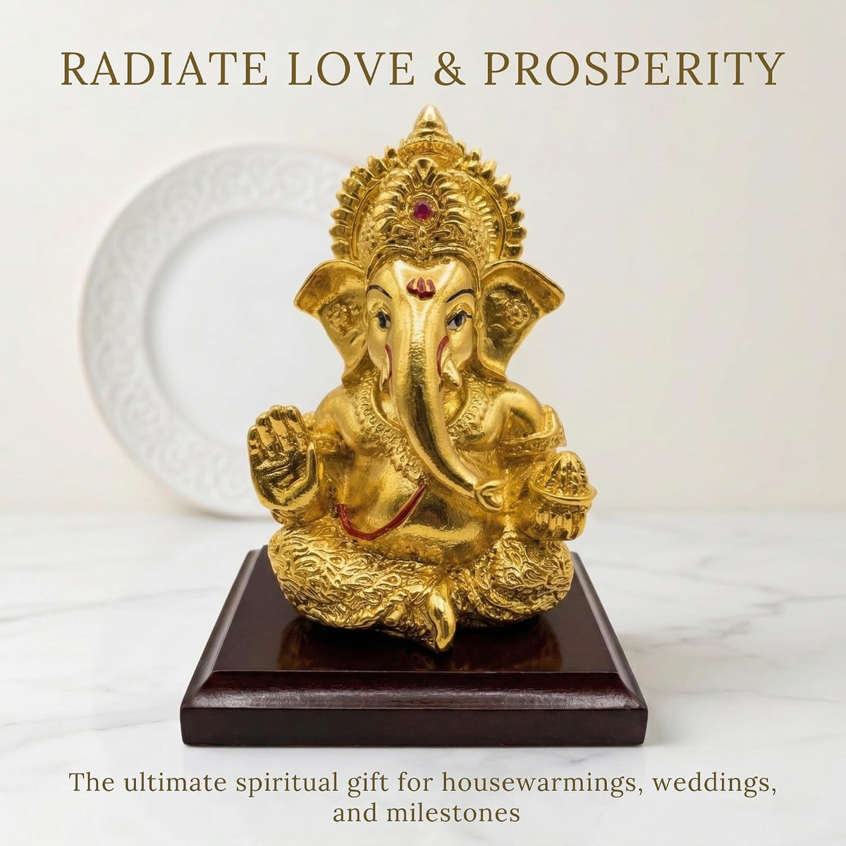 Silver Plated Ganesha Idol - Anti-Tarnish Murti
