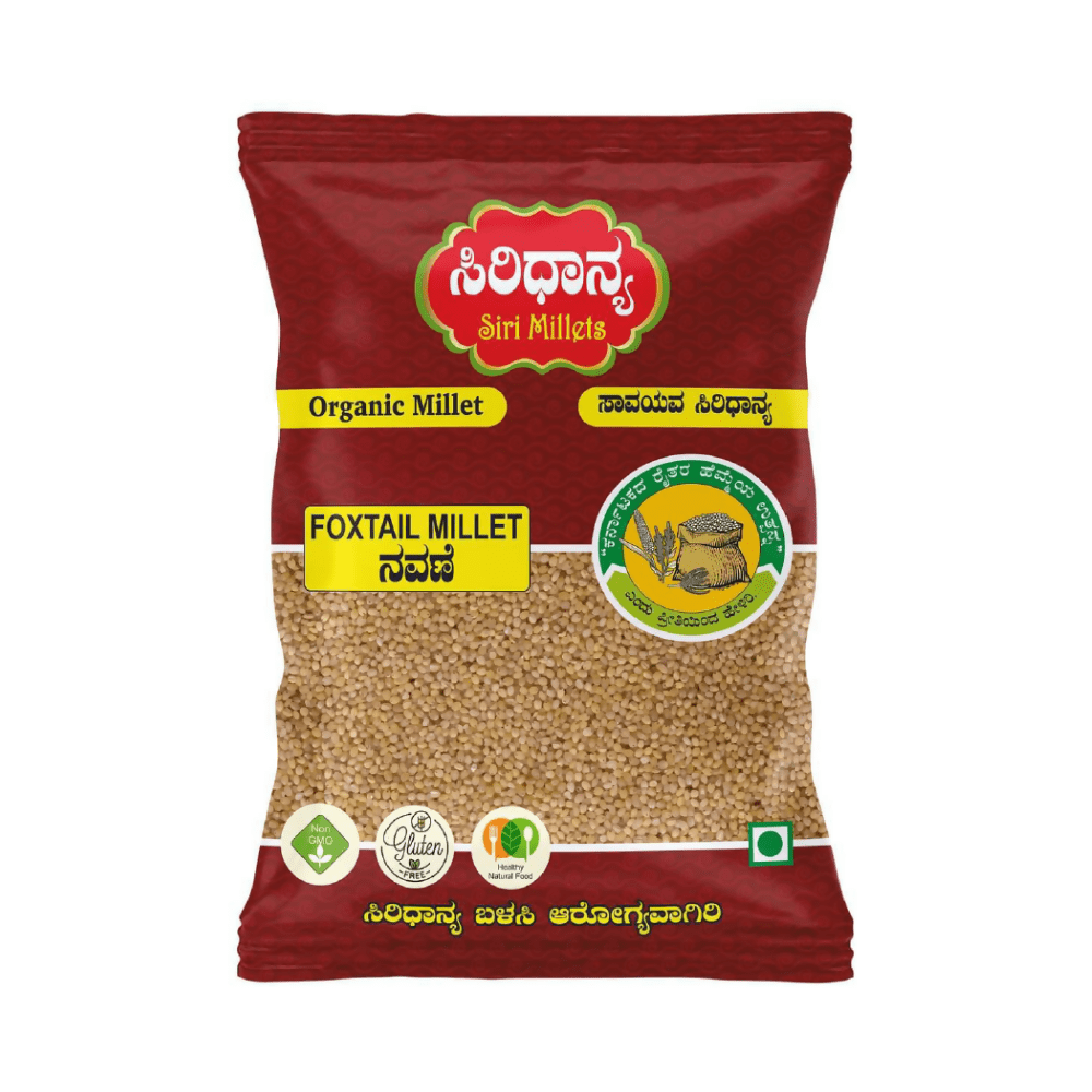 Siri Millets Organic Foxtail Millet - Unpolished and Processed Grains (Navane) - Mytrendzcart