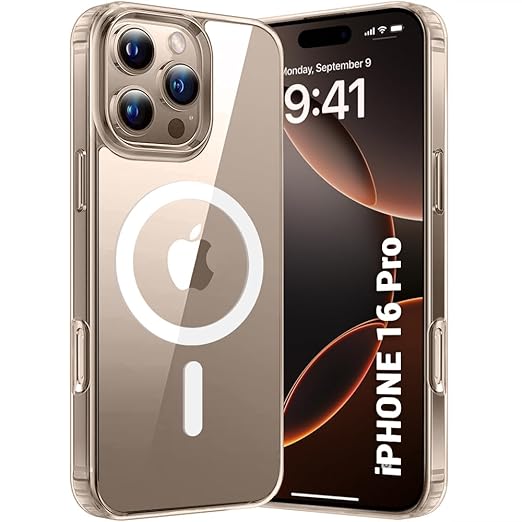 TheGiftKart Ultra - Hybrid Back Case Cover for iPhone 16 Pro Compatible with MagSafe | Camera Protection | Hard Crystal Clear Back | Shockproof Bumper Case Cover for iPhone 16 Pro (Transparent) - Mytrendzcart