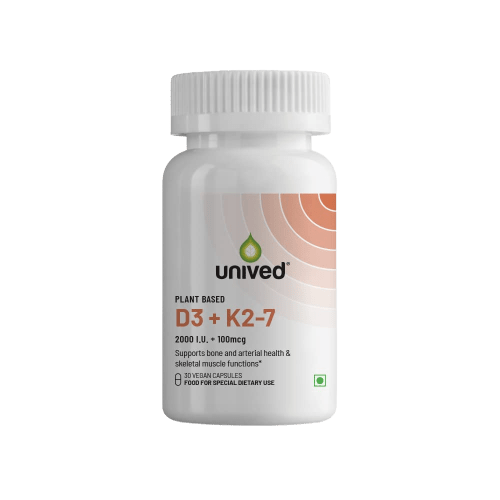 Unived Plant Based D3+K2 - 7 Vegan Capsules - Mytrendzcart