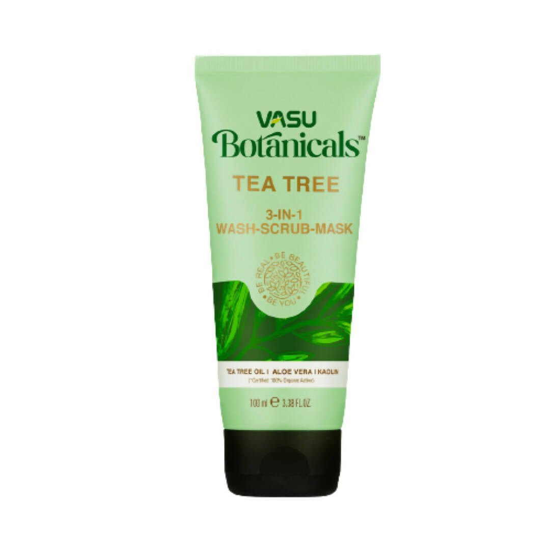 Vasu Healthcare Botanicals Tea Tree 3 in 1 Face Mask - Scrub - Wash - Mytrendzcart