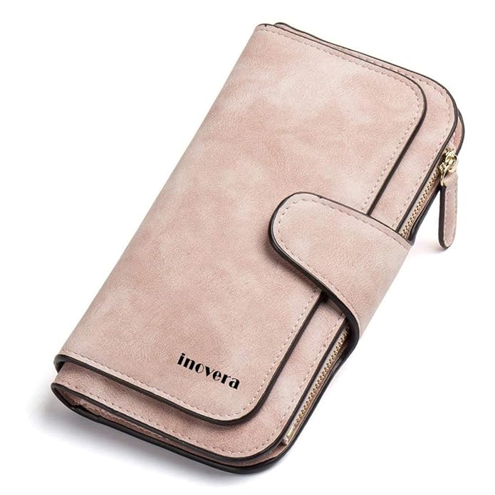 vegan leather wallet Tri - fold Fashion Card Coin Holder Long Wallet (KK24) INOVERA (LABEL) - Mytrendzcart