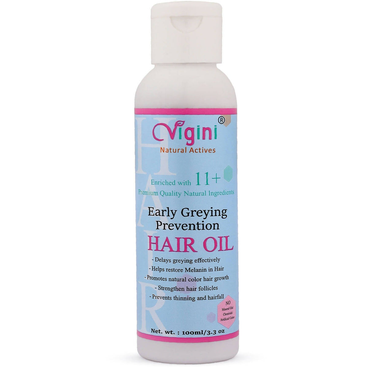 Vigini Early Anti Greying Hair Care Oil with Amla, Onion Seed Oil, Flaxseed Oil - Mytrendzcart