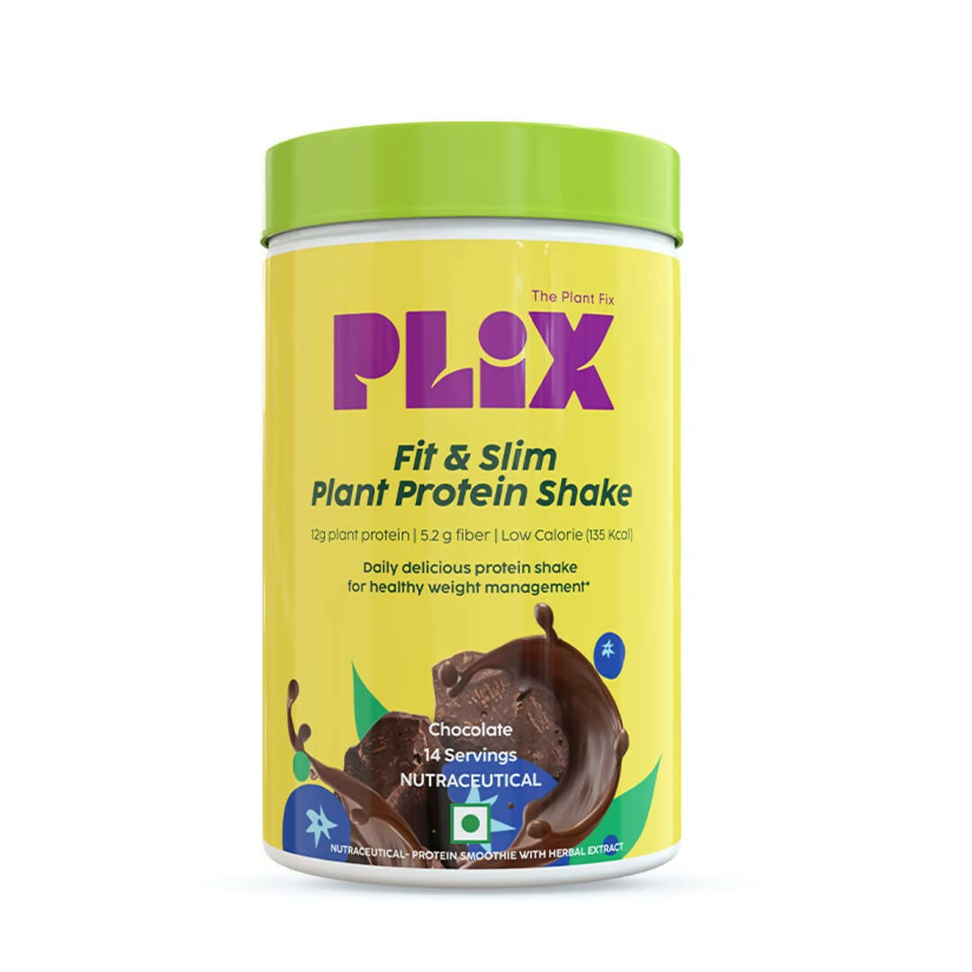 PLIX The Plant Fix Fit & Slim Smoothie Plant Protien Shake Powder - Chocolate - Mytrendzcart