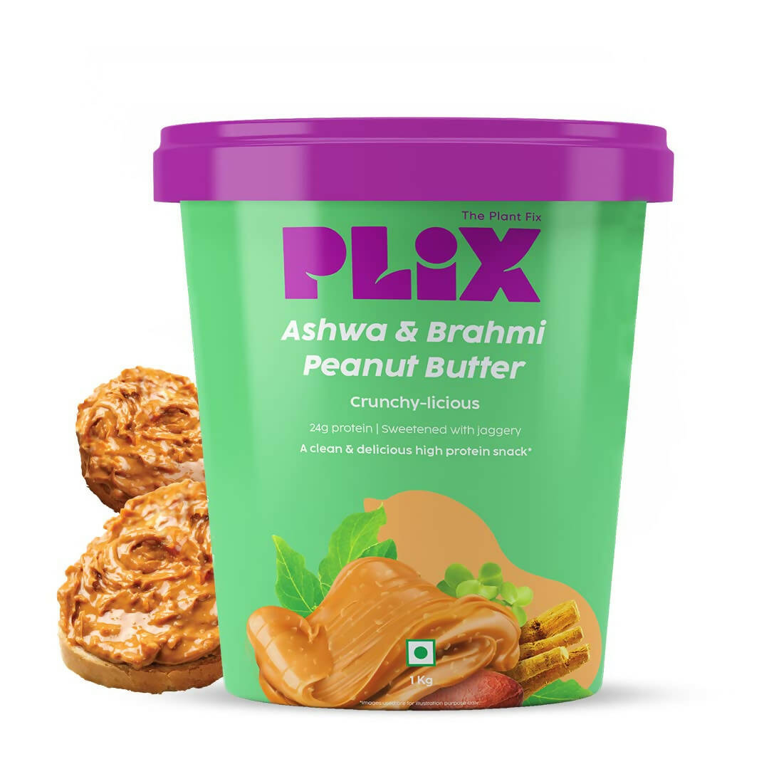 PLIX The Plant Fix Ashwagandha And Brahmi Peanut Butter - Mytrendzcart