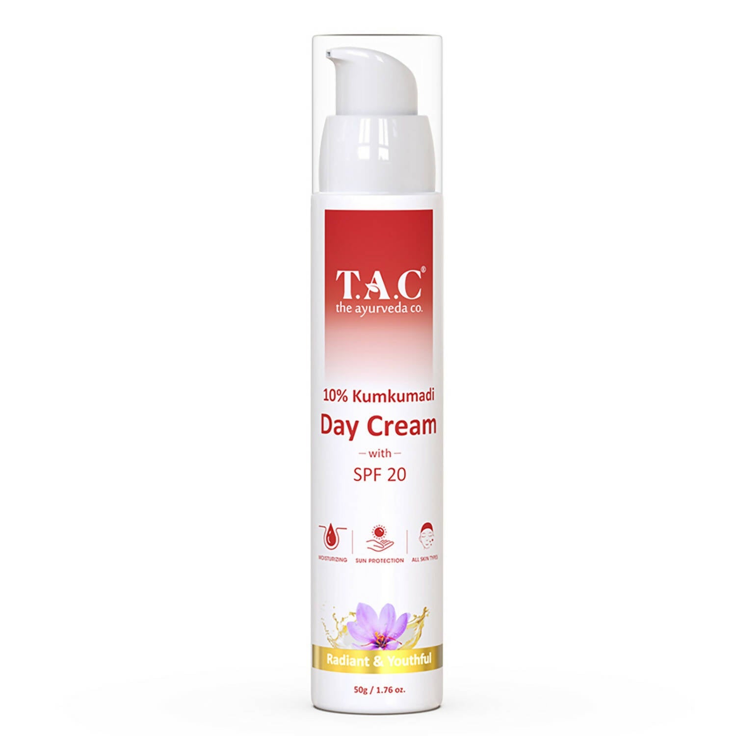 TAC - The Ayurveda Co. Kumkumadi Day Cream for Glowing Skin with SPF 20 - Mytrendzcart