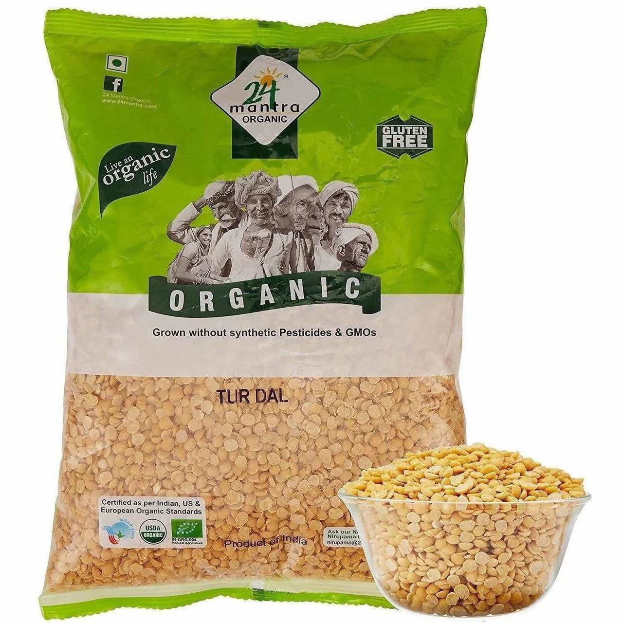 24 Mantra Organic Tur Dal -1 kg Mytrendzcart