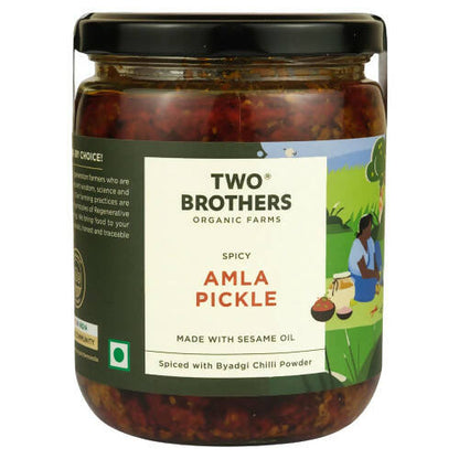 Two Brothers Organic Farms Spicy Amla Pickle -500 gm Mytrendzcart