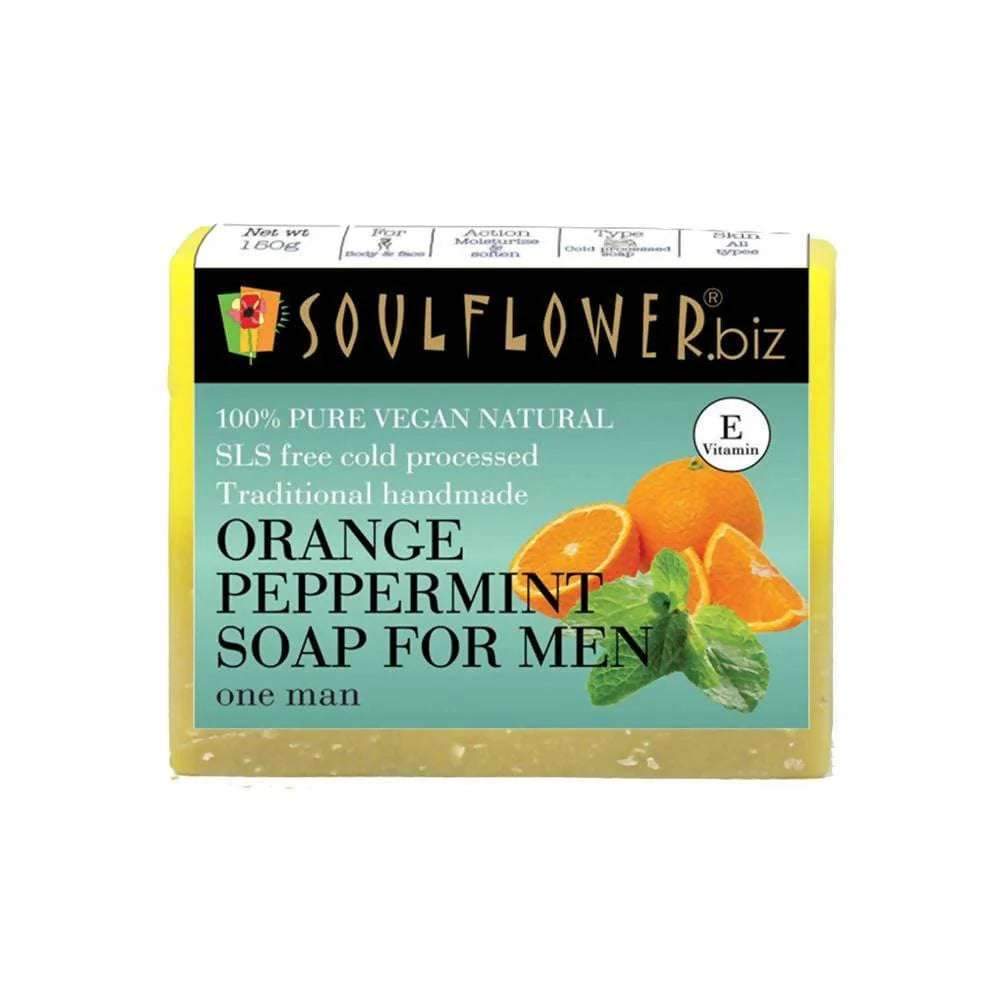 Soulflower Orange Peppermint Handmade Soap For Men Mytrendzcart