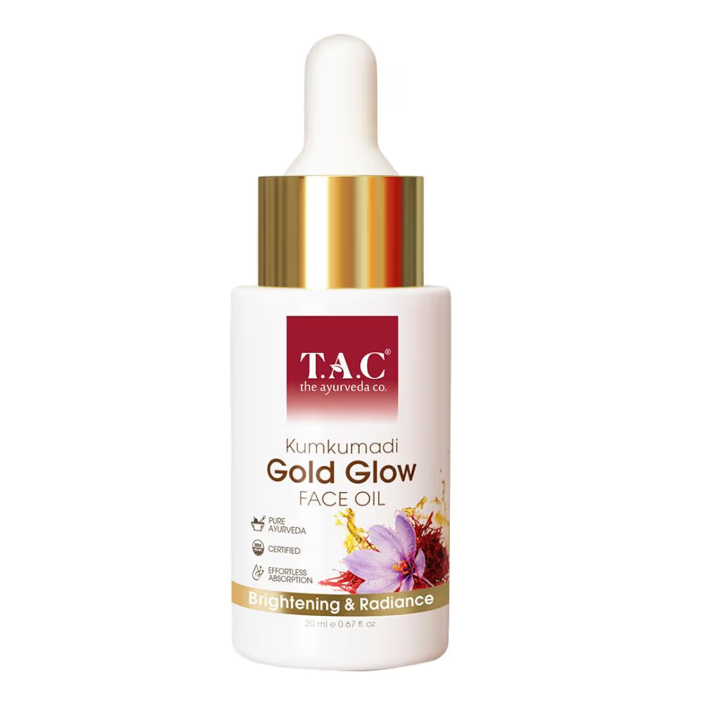 TAC - The Ayurveda Co. 100% Pure Kumkumadi Gold Glow Face Oil For Glowing, Youthful & Radiant Skin - Mytrendzcart