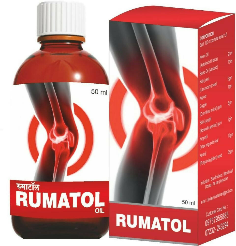 Ujwala Ayurvedashram Rumatol Back Pain & Joint Pain Fast Relief Oil - Mytrendzcart