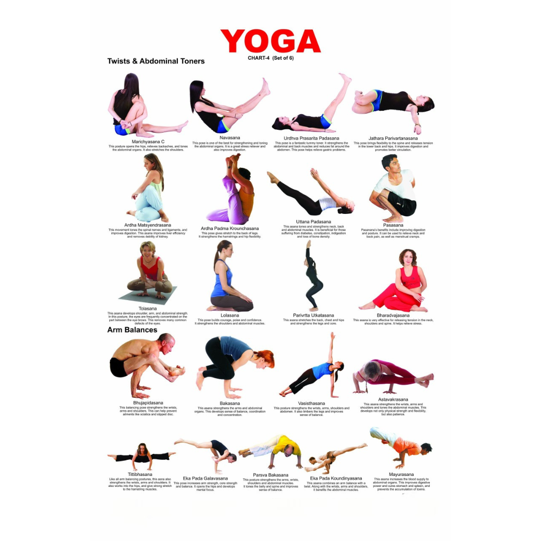 Dreamland Publications Educational Chart for Kids - Yoga Chart - 4 - Mytrendzcart