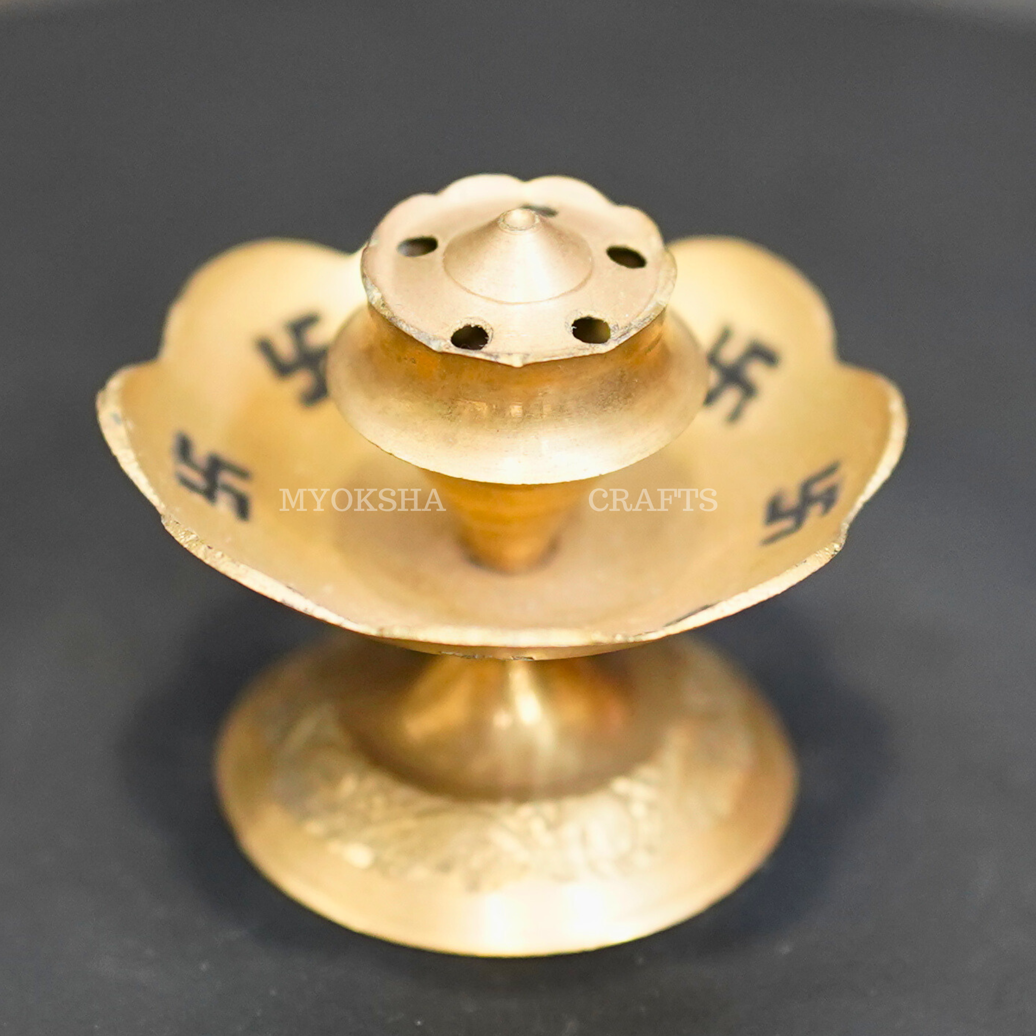 Brass Swastik Agarbatti Stand - Mytrendzcart