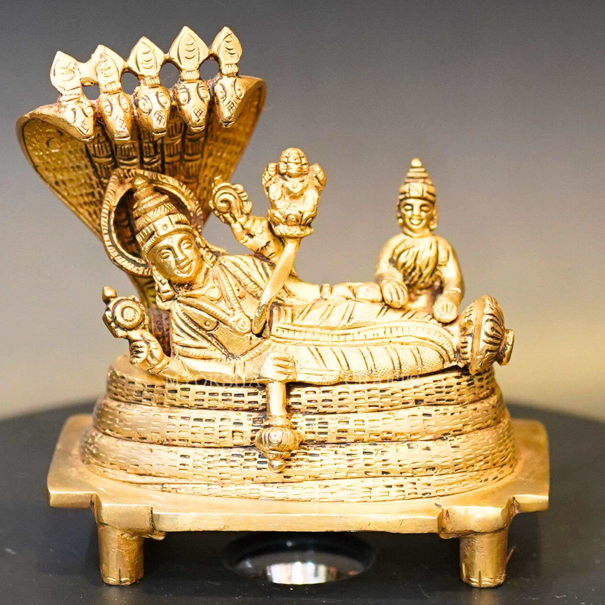 Brass Anantha Shayana Vishnu Idol - Mytrendzcart