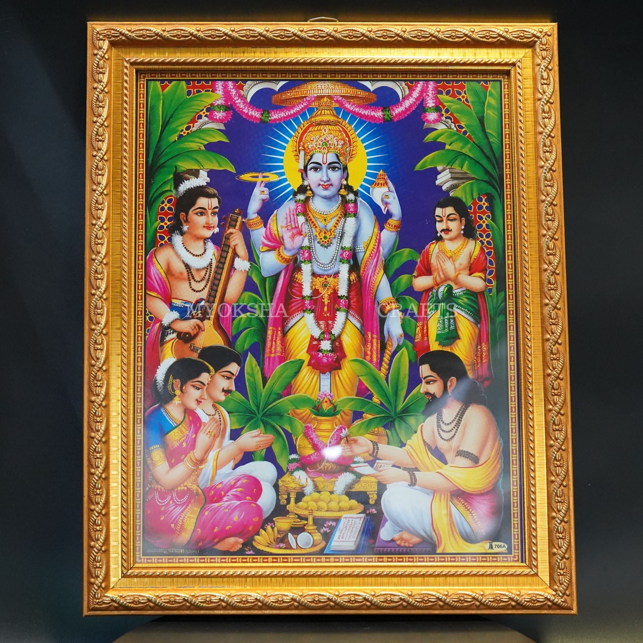 Medium Satyanarayana Swamy Photo Frame - Mytrendzcart