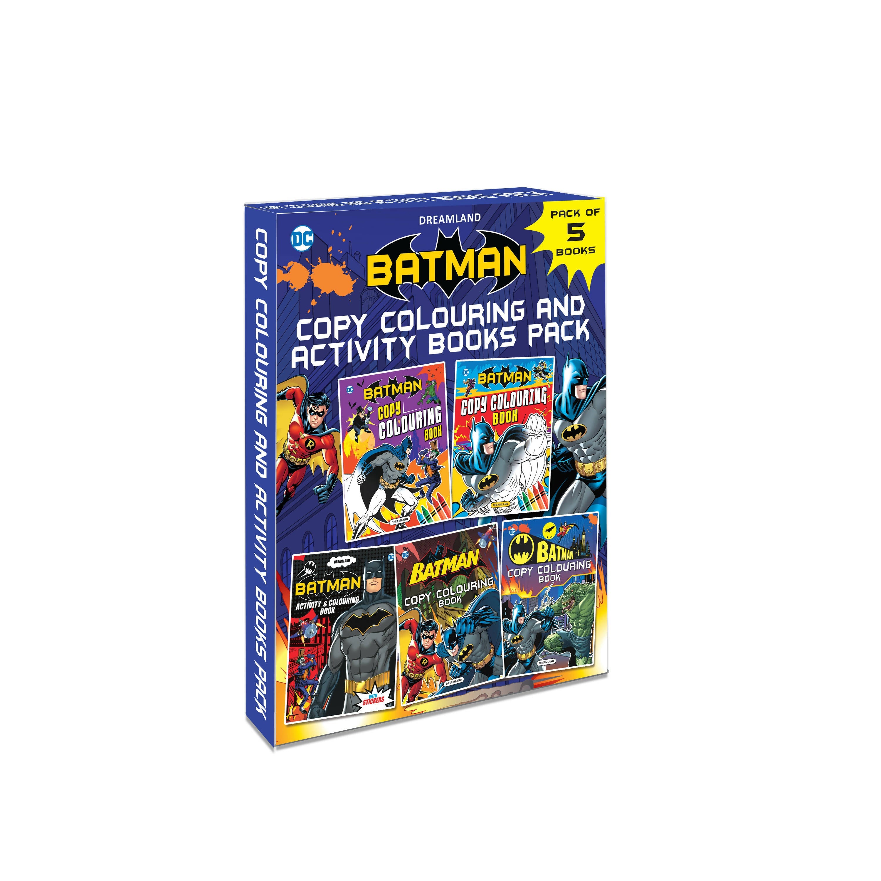 Dreamland Batman Copy Colouring and Activity Books Pack (A Pack of 5 Books) - Mytrendzcart