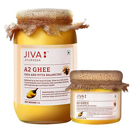 Jiva Ayurveda A2 Gir Desi Cow Ghee Combo | Certified Pure Cow Ghee | Traditional Bilona Method Ghee - Mytrendzcart