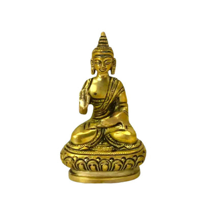 Tamas Brass Buddha Idol Decorative Showpiece (Golden) Mytrendzcart