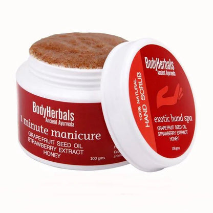 BodyHerbals Hand Scrub, 1 Minute Manicure -100 gm Mytrendzcart