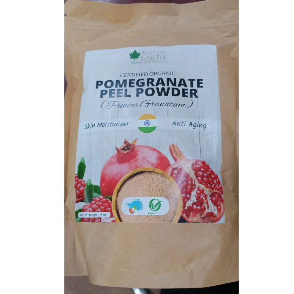 Bliss of Earth Certified Organic Pomegranate Peel Powder -453 gm Mytrendzcart