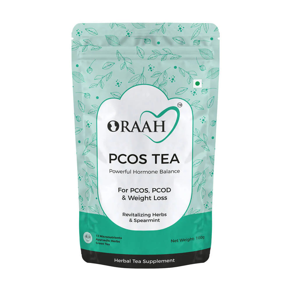 Oraah PCOS PCOD Herbal Tea - Spearmint Flavour -50 gm - Pouch Mytrendzcart