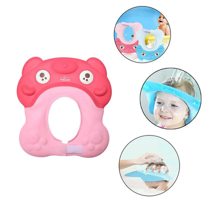 Safe-O-Kid Shampoo Hat / Cap For Kids, No Tears & Adjustable, Pink Mytrendzcart