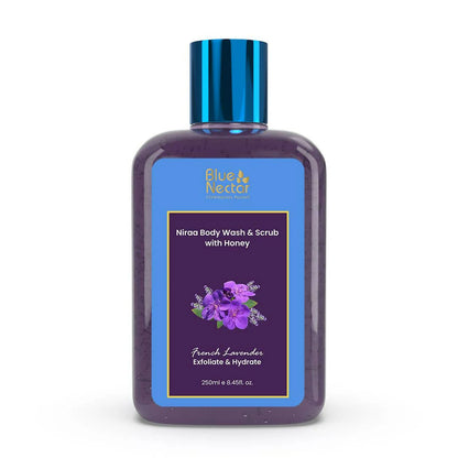 Blue Nectar Niraa Body Wash & Scrub with Honey - French Lavender -250 ml Mytrendzcart