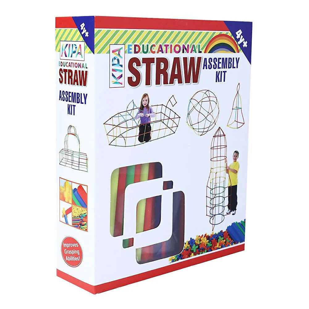 Kipa Children's Puzzle Straw Assembly, Educational Play and Learn Plastic Building Construction, Stitching Assembly Straw Build Blocks Creative Toy Mytrendzcart