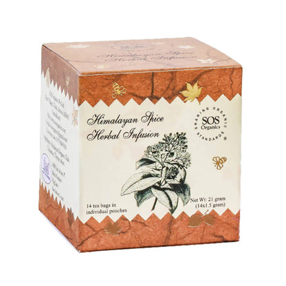 SOS Organics Himalayan Spice Herbal Infusion -14 Tea Bags Mytrendzcart