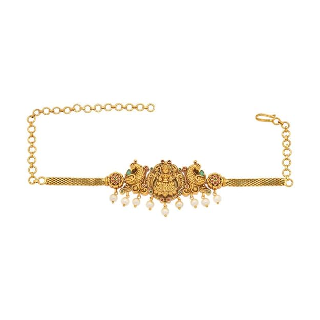 Kushal's Fashion Jewellery Ruby-Green Gold Plated Ethnic Antique Bajuband/Armlet - 410860 Mytrendzcart