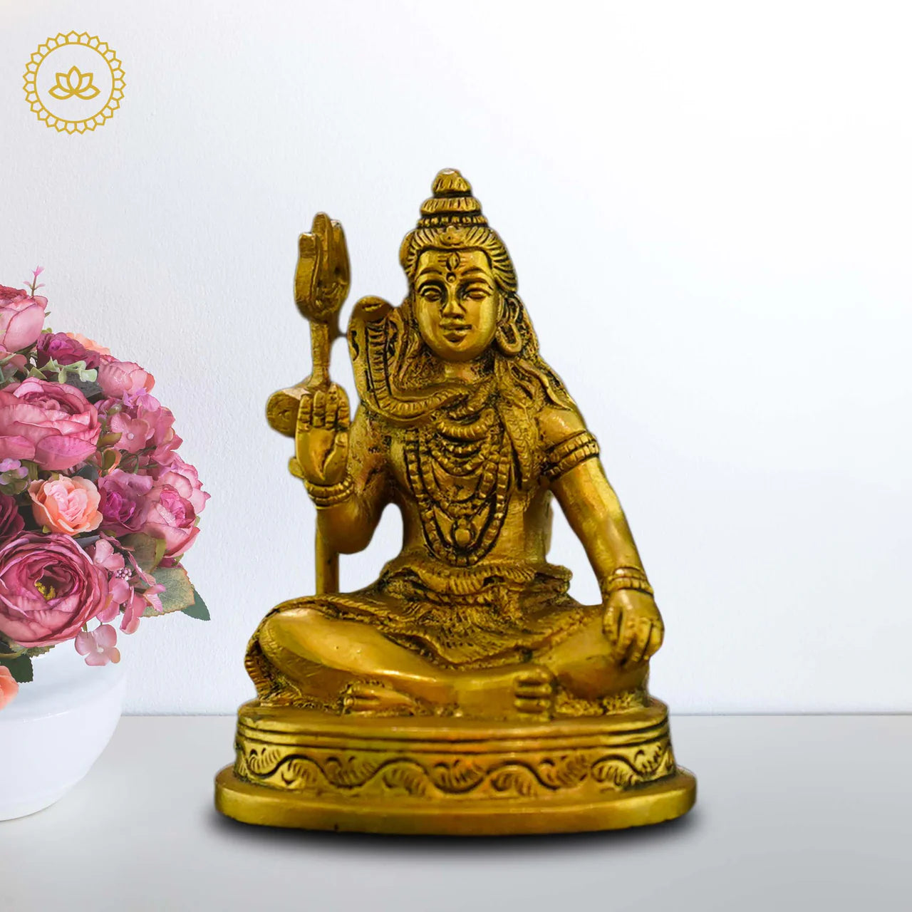 Ishwar Sitting Brass Idols for Homes Mytrendzcart